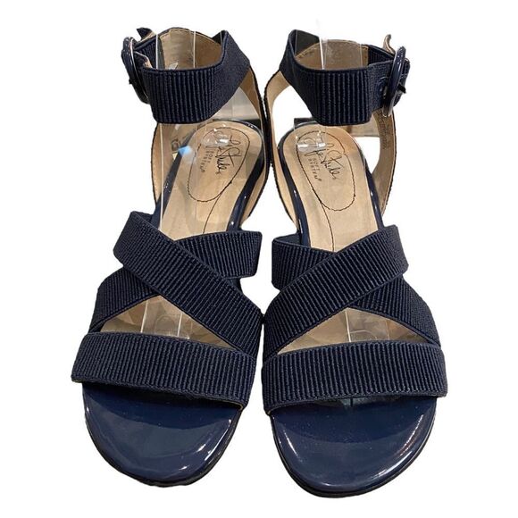 LIFE STRIDE Temple Women's Navy Ankle Strap Sandals NEW 8 8W - Picture 4 of 6